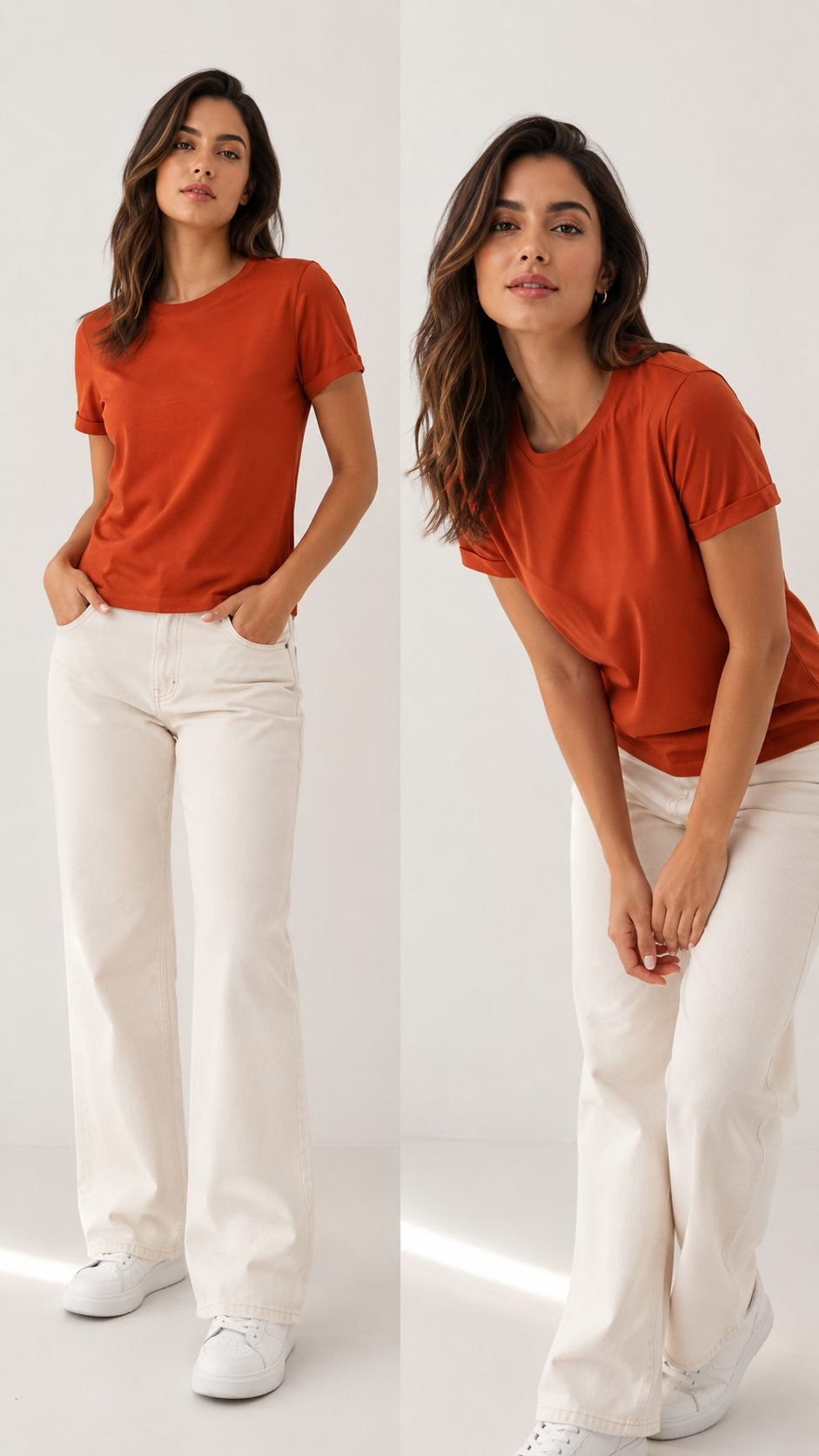 Camiseta feminina terracota